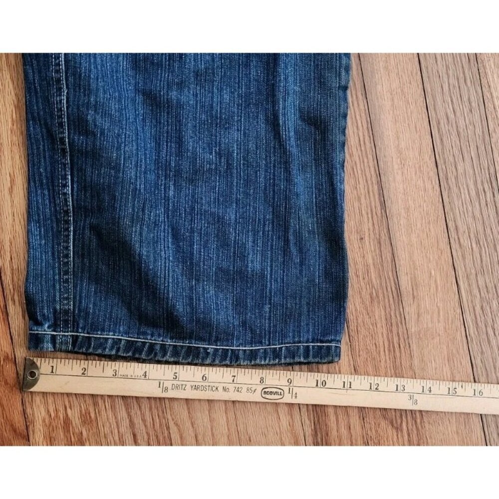 Vintage Y2K Enyce Jeans Wide Leg Baggy Hip Hop 44 x 32 Embroidered Blue Denim - Picture 13 of 16